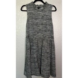 Anthropologie Ganni‎ Pinnacle Knit Dress Sz XL Marled Black Career Party Pockets